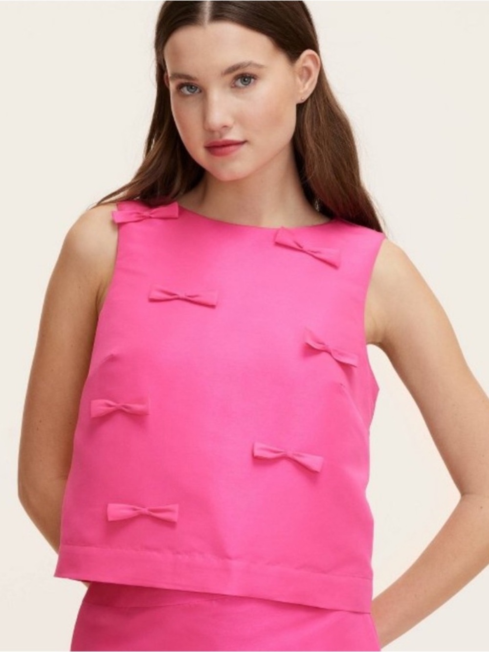 kate spade x target Hot Pink Sleeveless Bow Shell Tank Top Size 1X